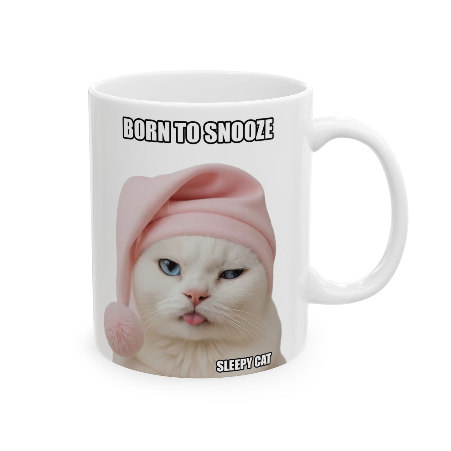 Sleepy Cat Mug – Born to Snooze